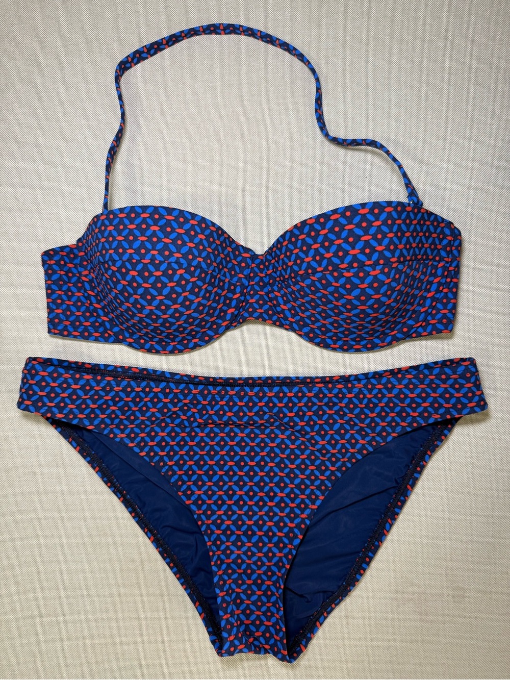 Tory Burch Navy Sea Ochos Rios Underwire Swimsuit Bikini 2-Piece Set size XS